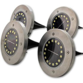   Led lámpatest , napelemes , taposólámpa , 4 db-os szett , 1.2 W , hideg fehér , IP54