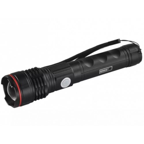 Led zseblámpa , tölthető , 3 világítási mód , USB , dimmelhető , 18 cm , IP44