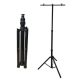 Három lábú állvány LED reflektorhoz , 2 fejes tripod , 157 cm , fekete