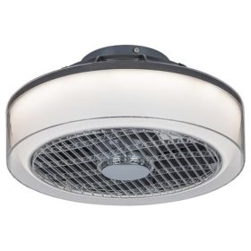   Ventilátoros LED lámpatest , mennyezeti , 30W , CCT , dimmelhető , szürke , távirányítóval , Rábalux , DALFON