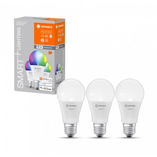 LED lámpa , égő , 3 x E27 , 3 x 9W , RGBW , CCT , dimmelhető , LEDVANCE Smart+ WIFI