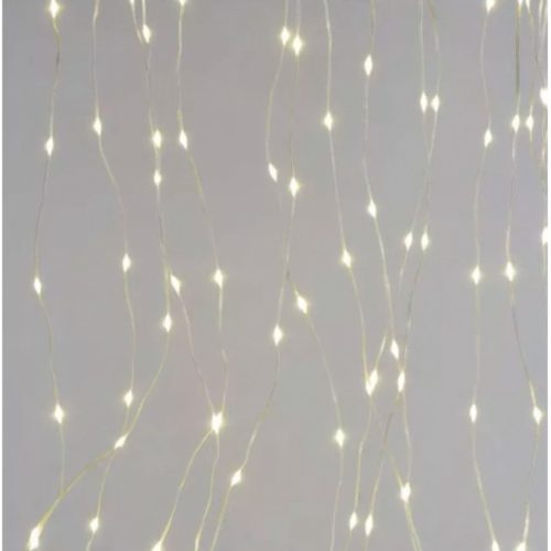 Led fényfüggöny , beltéri/kültéri , 180 db LED , 1.7 x 1.5 m , 8 funkció , meleg fehér , IP44