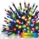 Led fényfüzér , sorolható , beltéri/ kültéri , 100 led , 10 m , multicolor , időzíthető , IP44 , standard