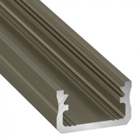   Alumínium U profil LED szalaghoz , 2 méter , CLICK , LUMINES TYPE A , INOX , aranybarna