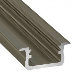   Alumínium U profil LED szalaghoz , 2 méter/db , INOX , aranybarna ,  DEEP