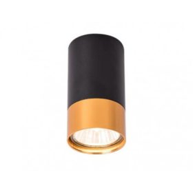   LED lámpa , mennyezeti , GU10 foglalattal , arany, fekete , KLEMENS