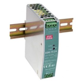   LED tápegység , Mean Well , EDR-75-24 , 24 Volt , 75 Watt , DIN sínre szerelhető , ipari