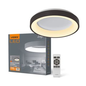  LED lámpatest , mennyezeti , 72W , CCT , dimmelhető , fekete , IP44 , távirányítóval , VIDEX , EDGE