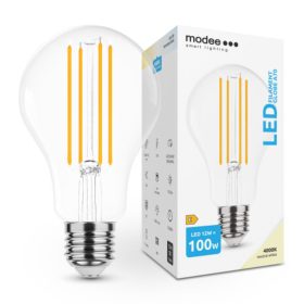   LED lámpa , égő , izzószálas hatás , filament  , E27 foglalat , A70 , 12 Watt , természetes fehér ,  Modee
