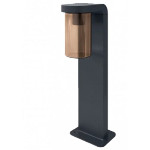 LED lámpatest , állólámpa , E27 foglalat , sötétszürke , borostyánsárga búra , 50 cm , kültéri , IP44 , LEDVANCE , ENDURA