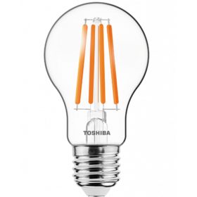   LED lámpa , égő , izzószálás hatás , filament , E27 foglalat , 10.5 Watt , meleg fehér , TOSHIBA , 5 év garancia