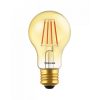 LED lámpa , égő , izzószálás hatás , filament , E27 foglalat , 4.5 Watt , meleg fehér , borostyán sárga , TOSHIBA , 5 év garancia