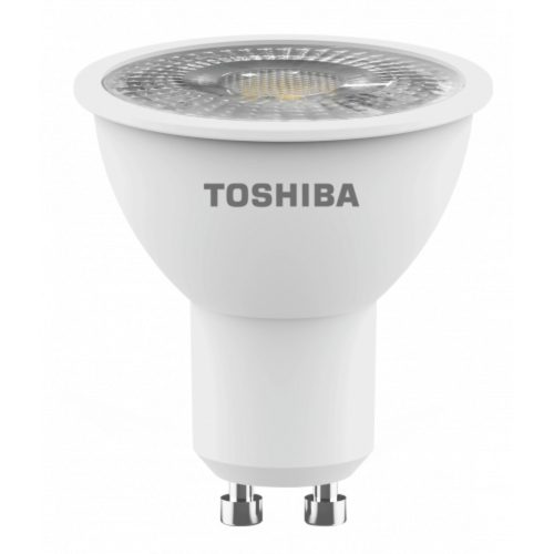 LED lámpa , égő , szpot ,  GU10 foglalat , 5.5 Watt , 38° , természetes fehér , TOSHIBA , 5 év garancia