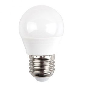   LED lámpa , égő , kis gömb ,  E27 foglalat , 4.5 Watt , 180° , meleg fehér , SAMSUNG Chip , 5 év garancia