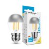 LED lámpa , égő , izzószálas hatás , filament  , E27 foglalat , G45 , 4 Watt , meleg fehér , Silver Top , Modee