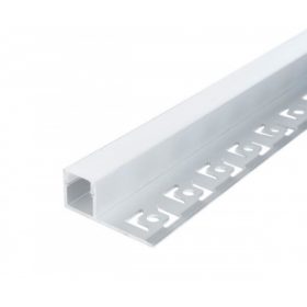   Alumínium profil LED szalaghoz , csempéhez , 2 méter/db , szürke , MATT fedővel , 4 db végzáróval , Optonica