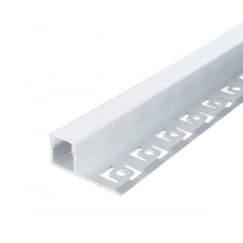 Alumínium profil LED szalaghoz , csempéhez , 2 méter/db , szürke , MATT fedővel , 4 db végzáróval , Optonica