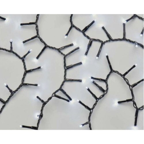 Led fényfüzér , beltéri/kültéri , 300 led , 6 m , hideg fehér , időzítős , IP44