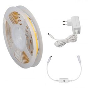   LED szalag szett , COB , DOTLESS , 3 méter , 3 x 6 W/m , meleg fehér , tápegységgel , kapcsolóval , dimmelhető , 3 év garancia , KANLUX