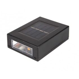   Led lámpatest , napelemes , alkonyatérzékelős , hideg fehér , kültéri , fekete , IP65