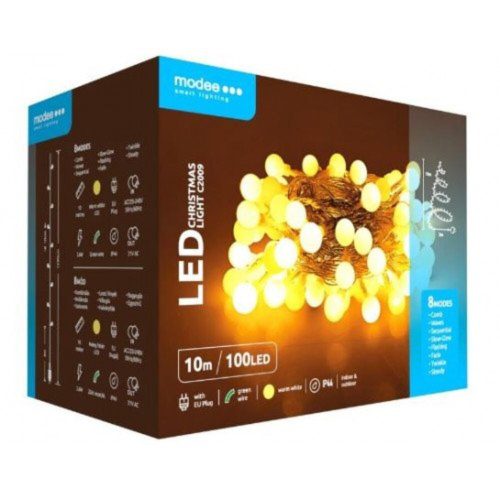 Led fényfüzér , beltéri/kültéri , meleg fehér , cherry , 100 LED , 10 m  , IP44 , Modee