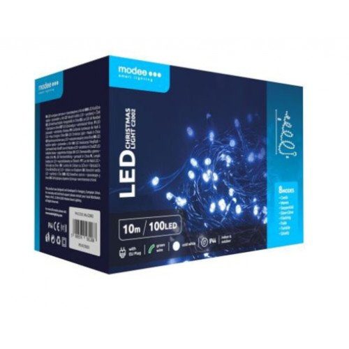 Led fényfüzér , beltéri/kültéri , hideg fehér , 100 LED , 10 m  , IP44 , Modee