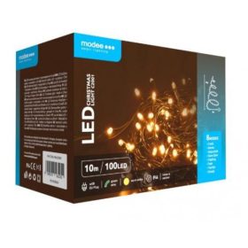   Led fényfüzér , beltéri/kültéri , meleg fehér , 100 LED , 10 m  , IP44 , Modee