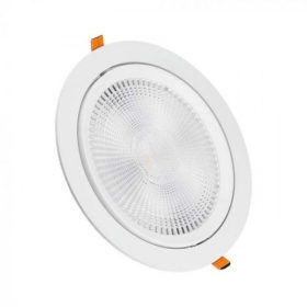   LED panel , mélysugárzó , 20W , süllyesztett , kerek , hideg fehér , 5 év garancia