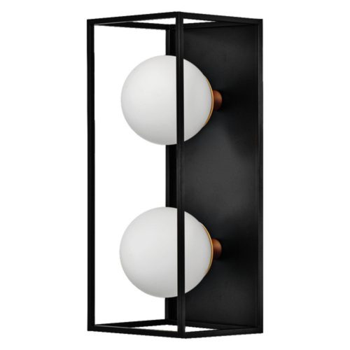 Ledvance Decor Square keretes fali lámpa 2 foglalattal, fekete