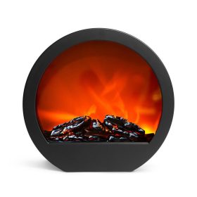   LED dekor kandalló , elemes , hálózati , 35 cm , hordozható , asztali , meleg fehér