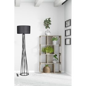   Opviq, 846STL2973, Skandináv állólámpa, 150 cm magas, barna és mustár, 100% fenyőfa keret, E27 aljzat, be-/kikapcsoló, stílusos és funkcionális világítás modern terekbe