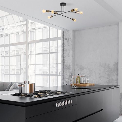 Opviq , 584TTM2104 , Fleur - 1501 , Fekete Színű , Csillár , E27 Foglalattal