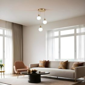   Opviq , 846STL5169 , Afra , Fehér arany Színű , Csillár , E27 Foglalattal