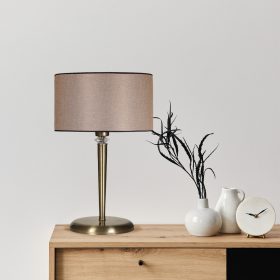   Opviq , 846STL2793 , Maya , Bézs 
Fekete 
Bronz Színű , Asztali lámpa , E27 Foglalattal