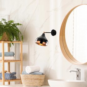   Opviq , 892OPV1301 , Yıldo - 6901 , Fekete 
Réz Színű , Fali lámpa , E27 Foglalattal