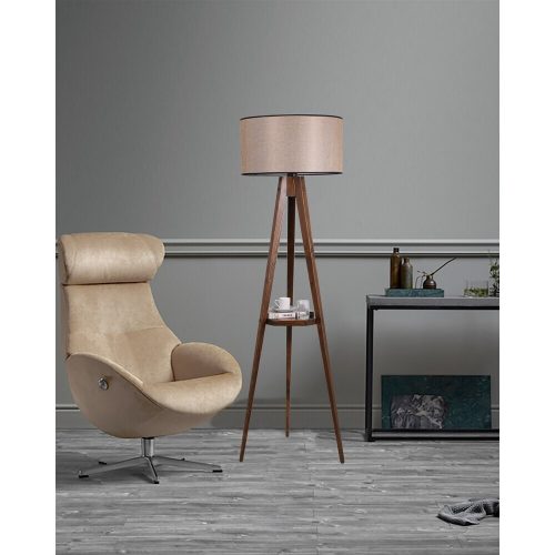 Opviq , 534LUN2171 , Sehbalı , Dió Színű , Állólámpa , E27 Foglalattal