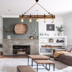   Opviq , 806ALD1493 , Demir Kütük 3 , Dió Színű , Csillár , E27