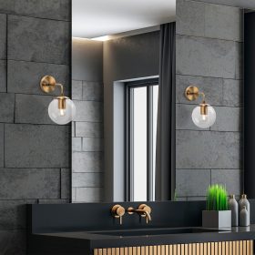   Opviq, 942FLG1325, Vintage fali lámpa fém házzal és üvegkupakkal, 15 x 27 x 25 cm | max 40W, IP20 | Elegáns réz dizájn Glam és skandináv dekorációhoz