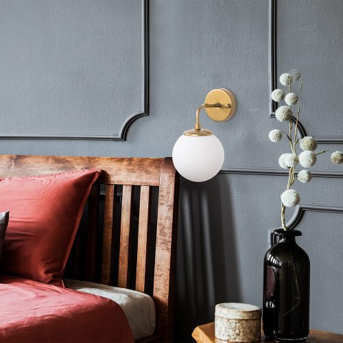 Opviq , 942FLG2178 , Horn - 12215 , Arany Színű , Fali lámpa