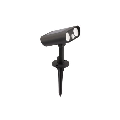 LUTEC BINGO leszúrható LED szolárlámpa, mozgásérzékelővel , 8.2W, matt fekete, IP54