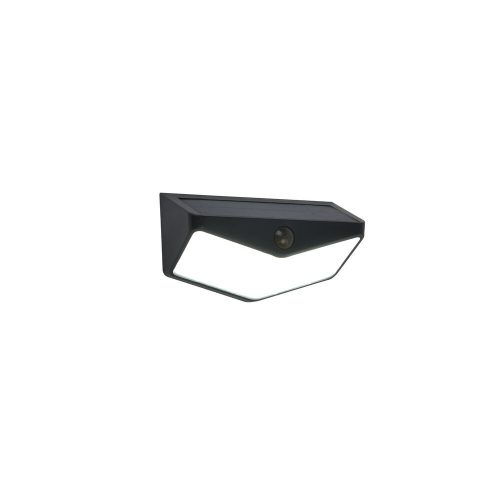LUTEC WINGS Szolar LED fali mozgásérzékelős lámpa , fekete , 3.7W , 500lm , 5000K , IP44