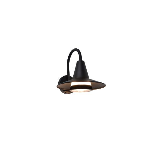 LUTEC SWAN fali lámpa , fekete , E27 foglalattal , IP54