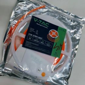   LED szalag , kültéri , 24 Volt DC , COB , 320 LED/m , DOTLESS , 10 W/m , borostyán , IP67, CSOMAGOLÁSSÉRÜLT