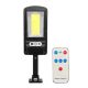 Led lámpatest , napelemes , oldalfali , mozgásérzékelős , 5 Watt , hideg fehér , kültéri , fekete , IP65 , tartókonzollal , távirányítóval