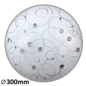   Rábalux , 1861 , Jolly , Mennyezeti lámpa , fehér mintás , IP20 , E27K