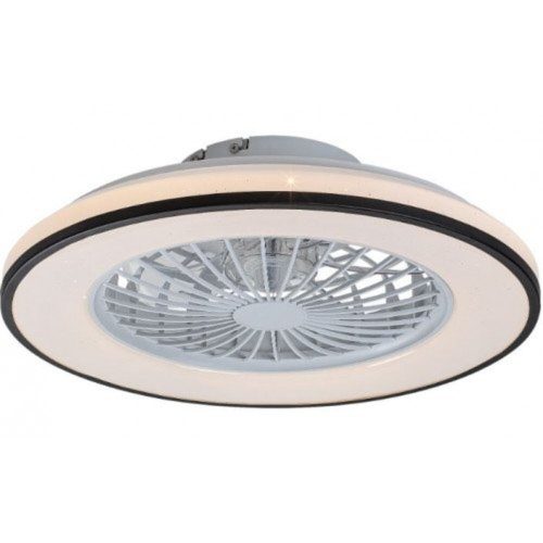 Ventilátoros LED lámpatest , mennyezeti , 48W , CCT , dimmelhető , fekete , távirányítóval , Rábalux , DALFON2