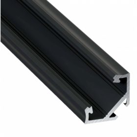   Alumínium sarok profil LED szalaghoz , 1 méter/db , CORNER , fekete