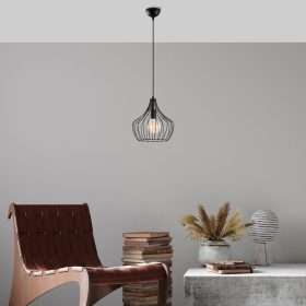   Opviq, 525NOR1595, Elegáns fekete falilámpa, fém ház, 10 x 12 cm, magasság 100 cm, Max 40W, IP20 | Elbűvölő szállodai stílusú világítás a modern terekhez