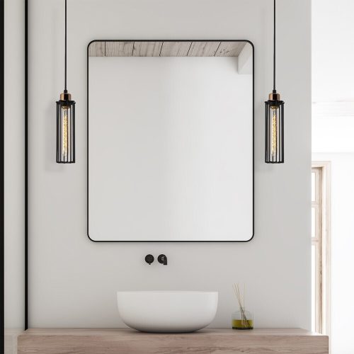 Elegáns fekete falilámpa, fém ház, 10 x 12 cm, magasság 100 cm, Max 40W, IP20