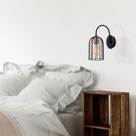   Ipari fali lámpa, fekete és bronz, 14 cm átmérő x 30 cm magasság | Vastest, E27 aljzat (max. 40W) | Stílusos és funkcionális világítás a modern lakberendezéshez, IP20 besorolású, minden helyiségbe tökéletes